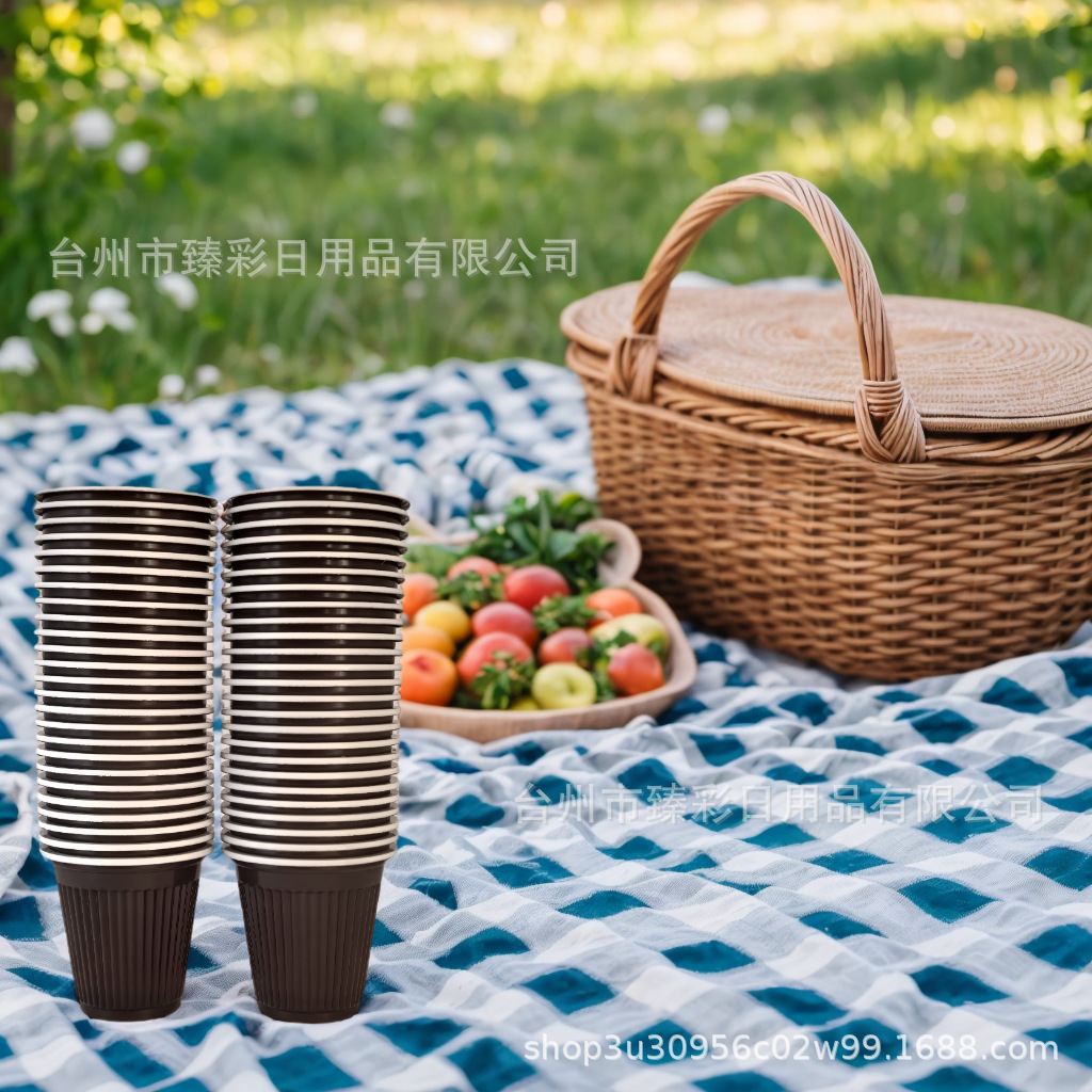 Двойной цветной стакан, 2.5oz, одноразовый стакан для кофе, гофрированный пластиковый стакан