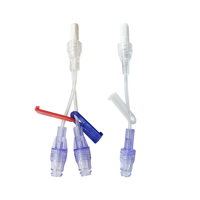 Needle-Free Connector Extension Tube, Male and Female Luer Dosing Three-Way Connector, Straight Tube Threaded Connector Imported Material
