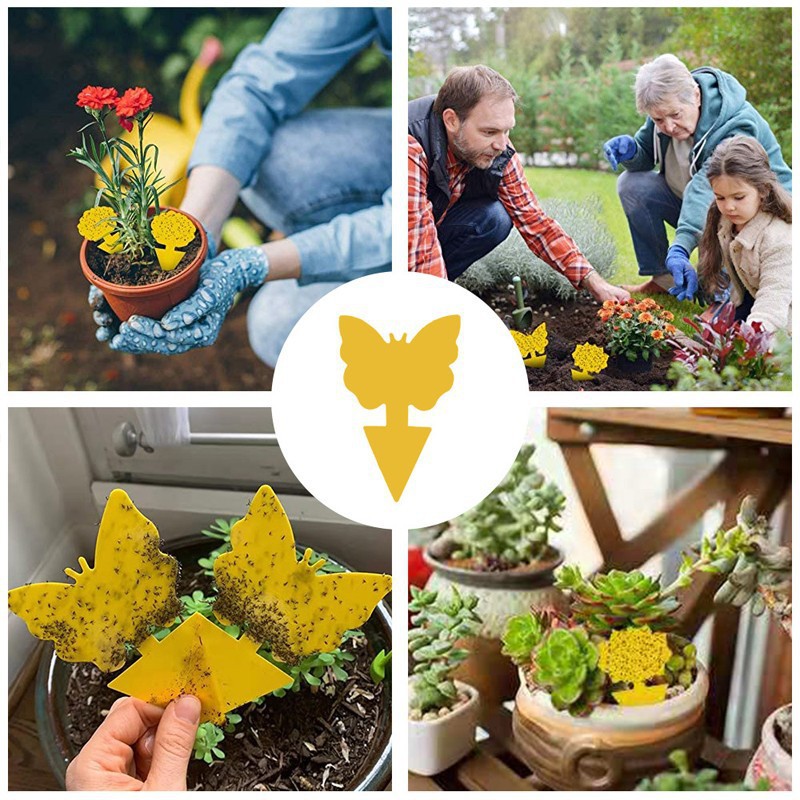 Двусторонняя липкая ловушка для насекомых, желтая ловушка для летающих насекомых