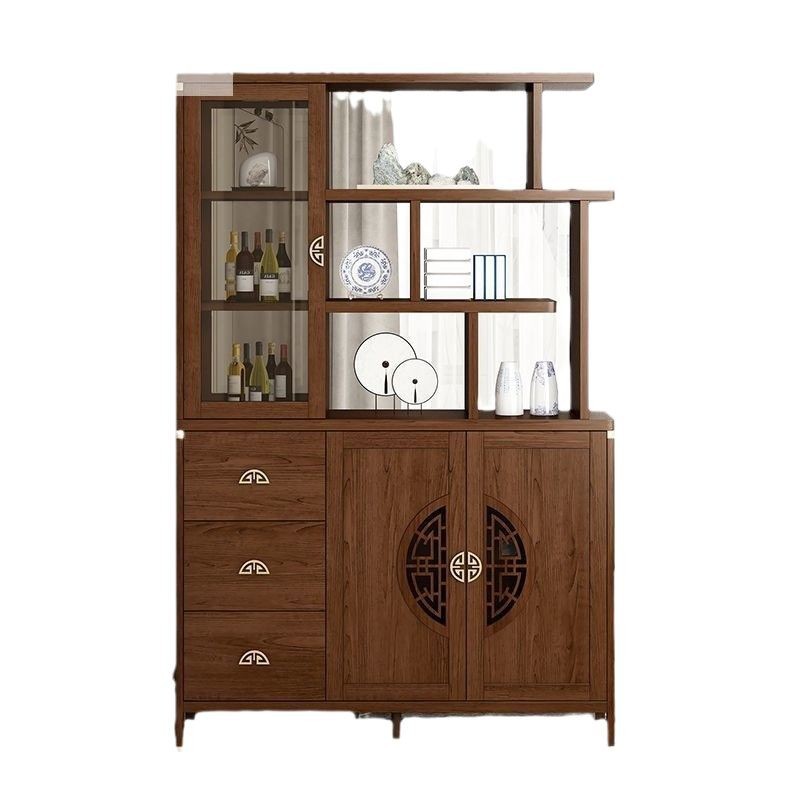 New Chinese-style Entrance Cabinet Wall-leaning Integrated Living Room Entrance Hall Cabinet Door Shoe Cabinet Display Cabinet Partition Storage Entrance Cabinet