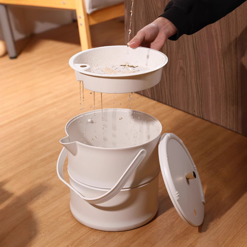 Household Drainage Bucket Office Tea Room Water Bucket Tea Residue Bucket Tea Bucket Waste Water Bucket Tea Set Accessories Tea Table Trash Can