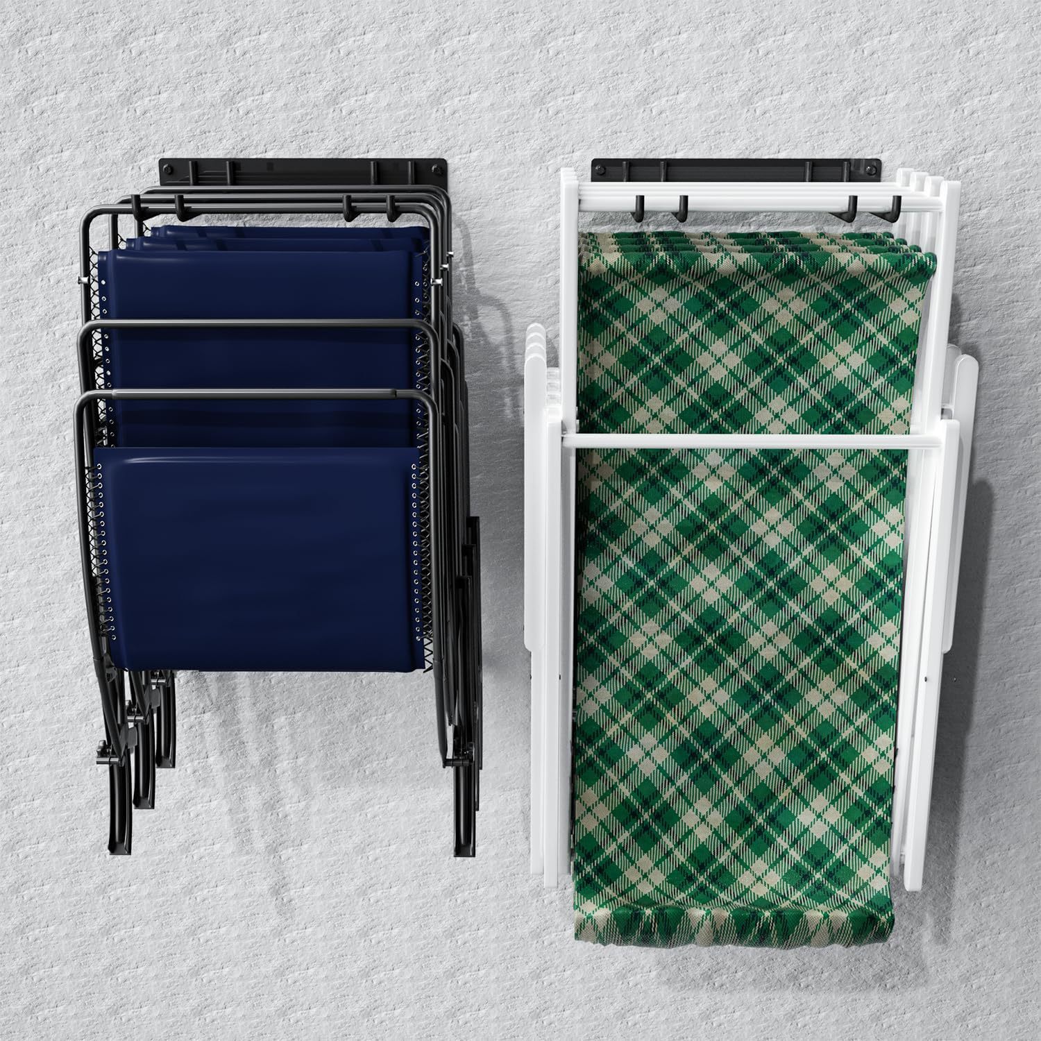 Folding Chair Storage Rack Garden Tools and Folding Chair Storage Rack Suitable for Garage Garden Hook Wall Mounted