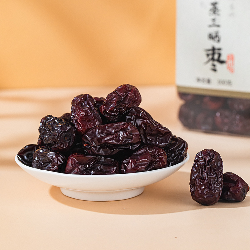 Yourentang Seedless Three-Steamed Three-Dried Red Dates Xinjiang Qihuo Seedless Dates Pregnant Women Health Care Hand-Steamed Red Dates 300g