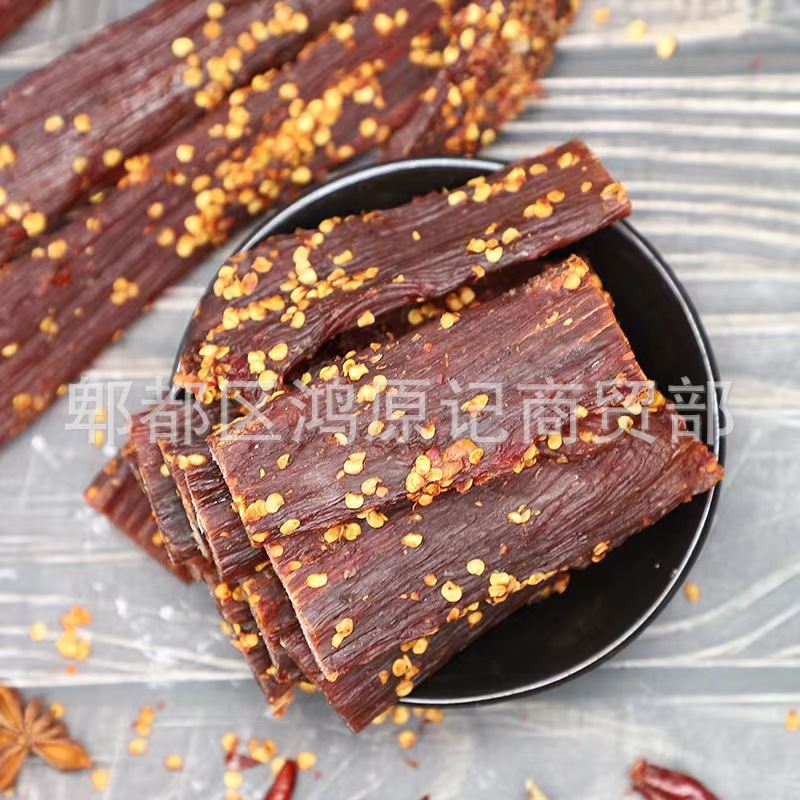 Pork Air-Dried Meat, Street Stall Exhibition in Jianghu, Five-Spice Spicy Pork Tenderloin Air-Dried