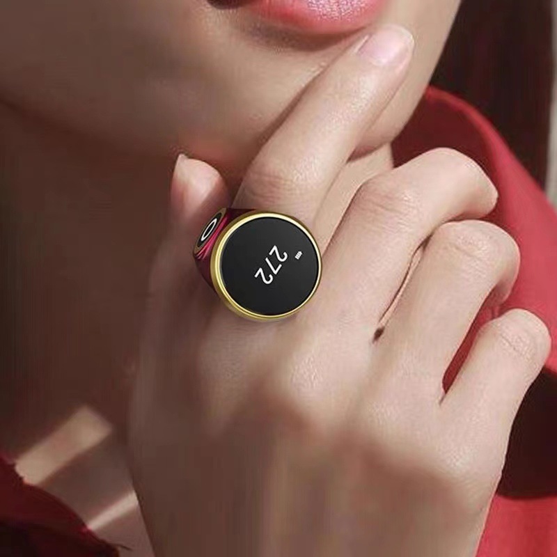 Factory wholesale new waterproof counter touch luminous hand press ring type charging intelligent digital display electronic record