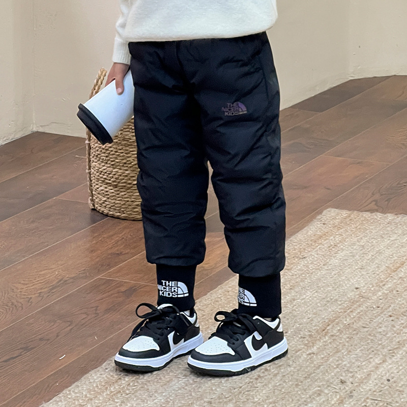 Children's down Pants New Style Boys and Girls 2025 New Winter Outer Wear Warm Small and Medium-Sized Baby Thickeneded Pants