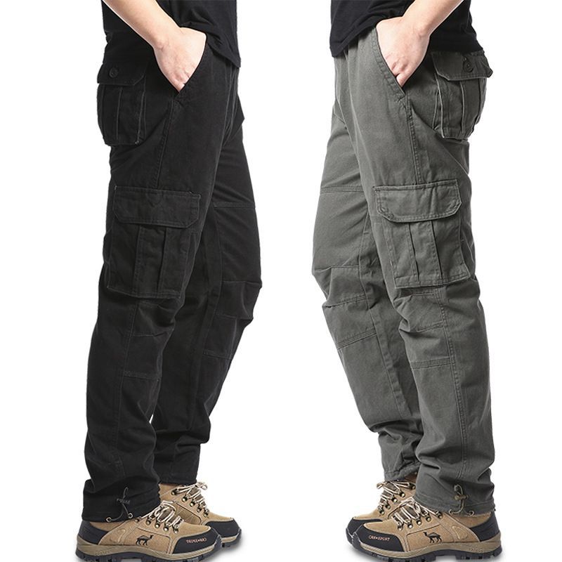 Men's pants autumn overalls men's loose straight pants outdoor cotton American casual trousers plus size work pants