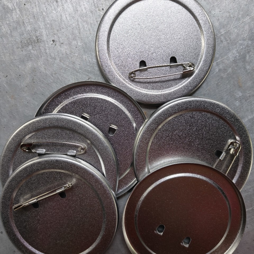 Spot 75mm Tinplate Badge Thickeneded Material Rigu Bottom Frosted Paper Clip Bar Supplies Blank Material