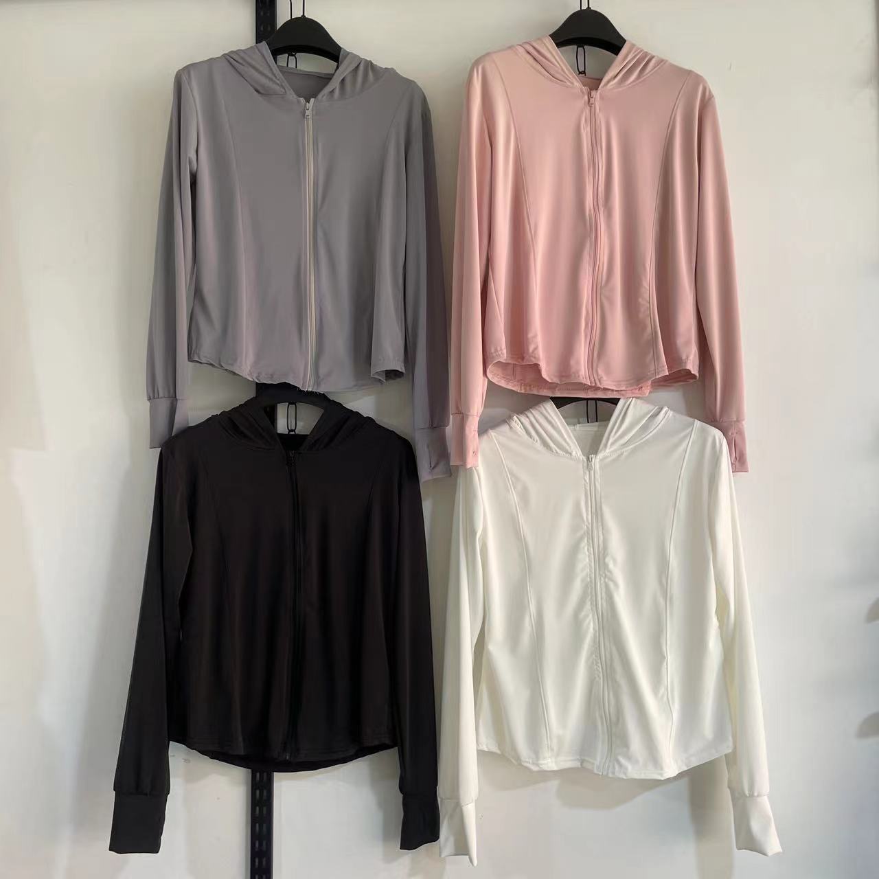 Летняя спортивная одежда с капюшоном, облегающая, солнцезащитная, из ледяного шелка