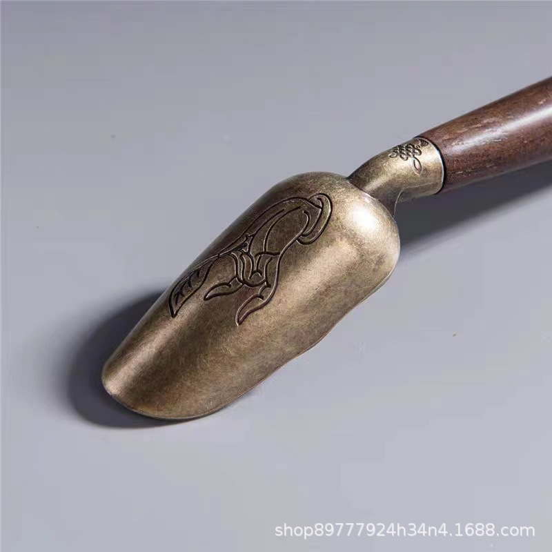 Ebony tea spoon tea shovel tea spoon Bergamot Tea take tea spoon measure teaspoon Chinese kung fu tea set accessories