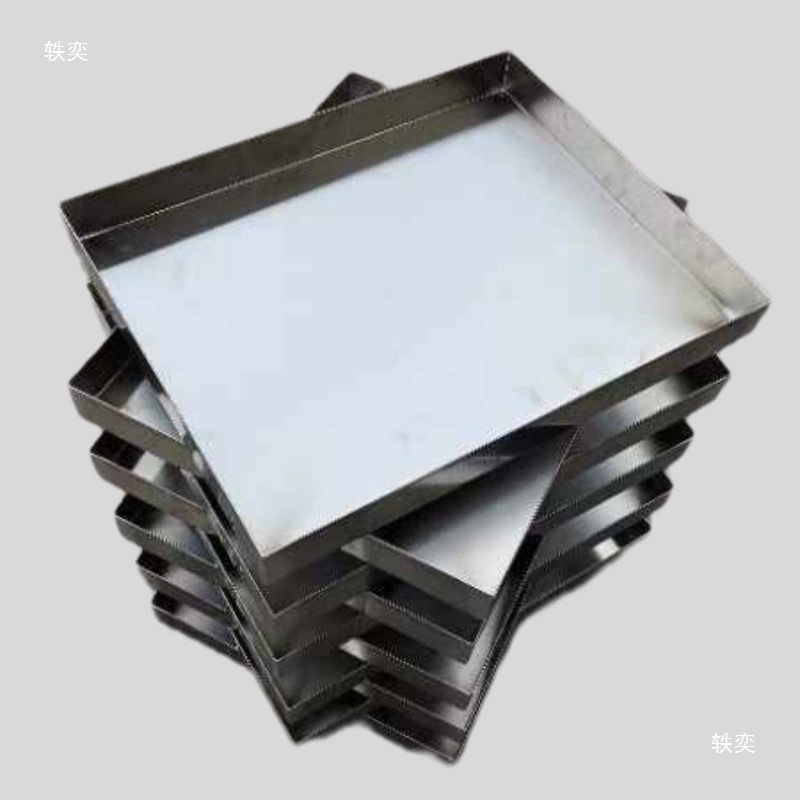 Stainless Steel Plate Commercial Thickened Extra Large Square Flat Bottom Tray Small Deep and Light Non-Standard. Customized