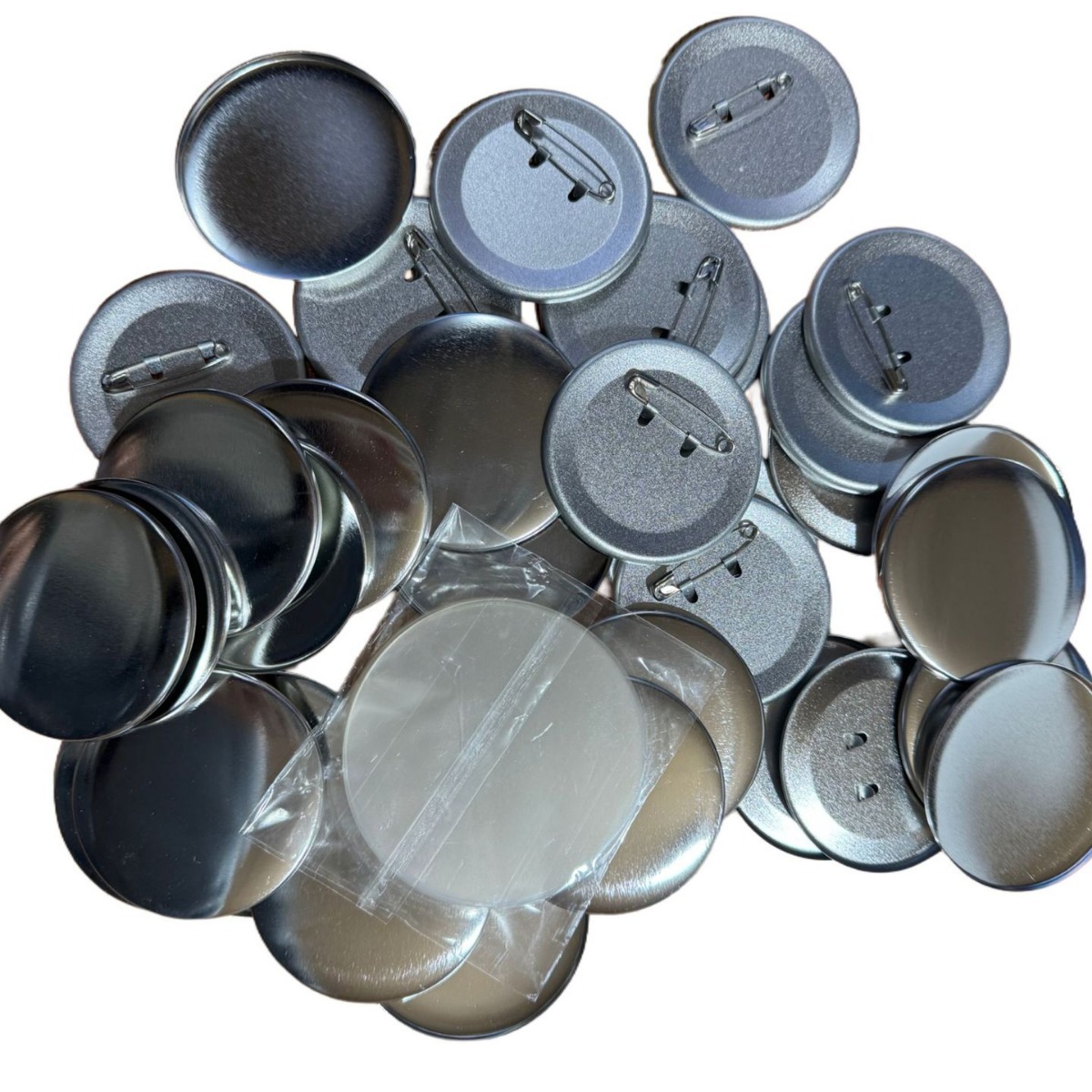 58MM Anti-rust Oil-proof Rigu Paper Clip Badge Material Frosted Metal Bottom Tinplate Badge Bar Consumables