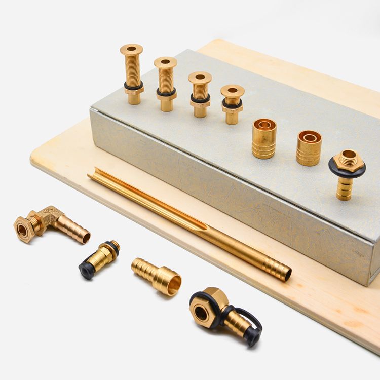 Бамбуковый чайный поднос пластиковое основание медный соединитель аксессуары нержавеющий поддон для воды дренажная труба выходная труба безопасность