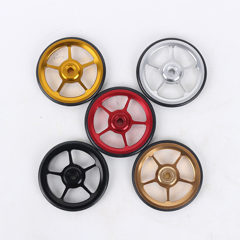 Xiaobu Folding Bike Easy Wheel Mud Guard Wheel 65mm Push Wheel Can Be Engraved with British Cloth Bird Bike