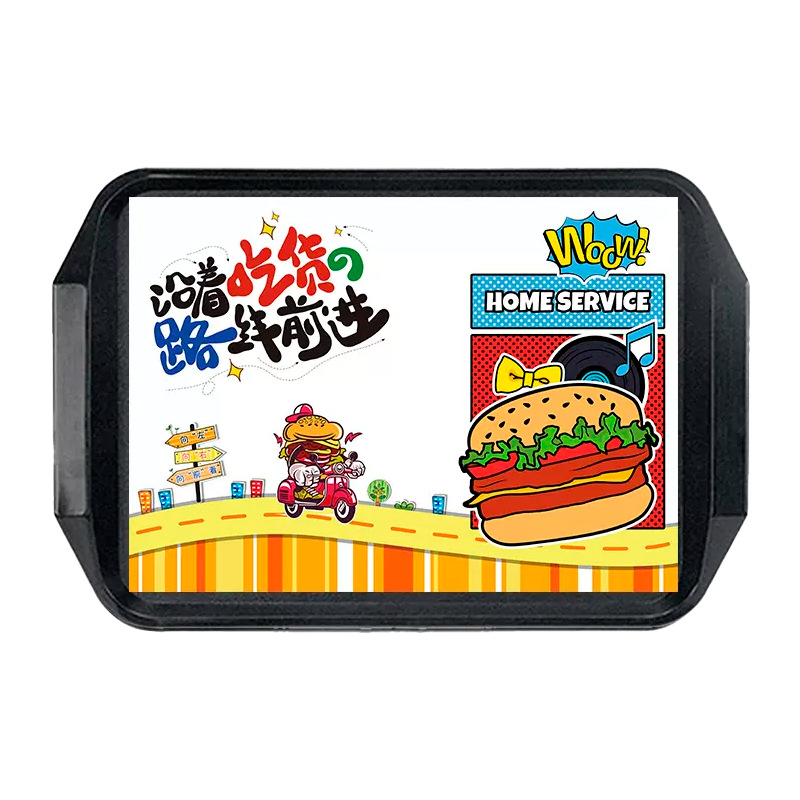 Buffet Burger Paper Placemat Paper Barbecue Tray Korean Fried Chicken Plate Paper Disposable Double-Glued Paper Custom Logo