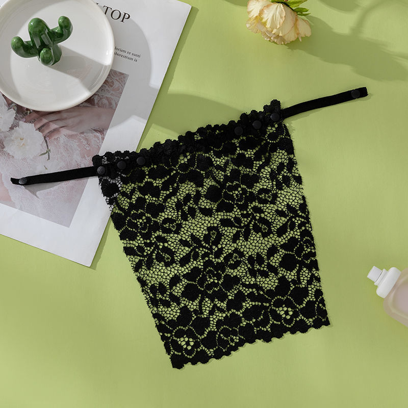 Anti-missing One-piece Tube-length Artifact Chest Lace Women's Traceless Exquisite Short Sexy Strapless Invisible Bra