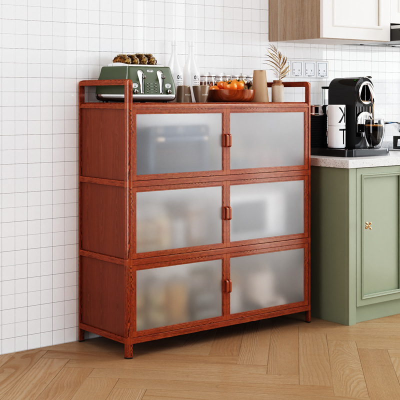 Ten-Year Warranty Double-Door Aluminum Alloy Kitchen Storage Cabinet Breathable and Rust-Free Living Room Balcony Sideboard Cabinet