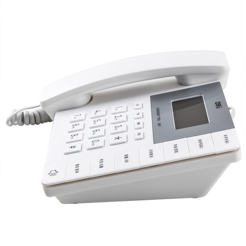 Deli Telephone Wired Sitting Home Office Stand-Alone Business Hotel Fixed Line Caller Id Fixed Landline