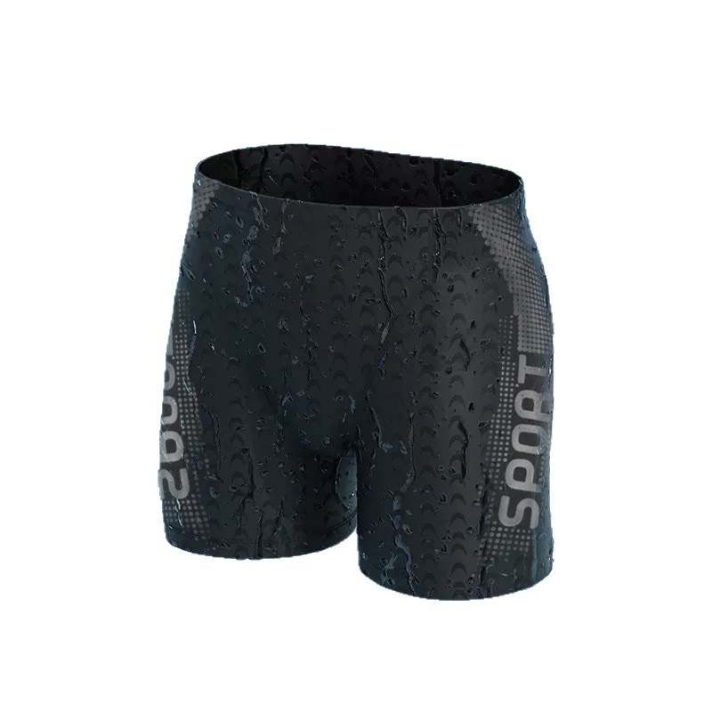 Swimming trunks swimming goggles swimming cap three-piece men's swimming equipment fog-proof embarrassment-proof boxer men's swimming trunks factory straight hair