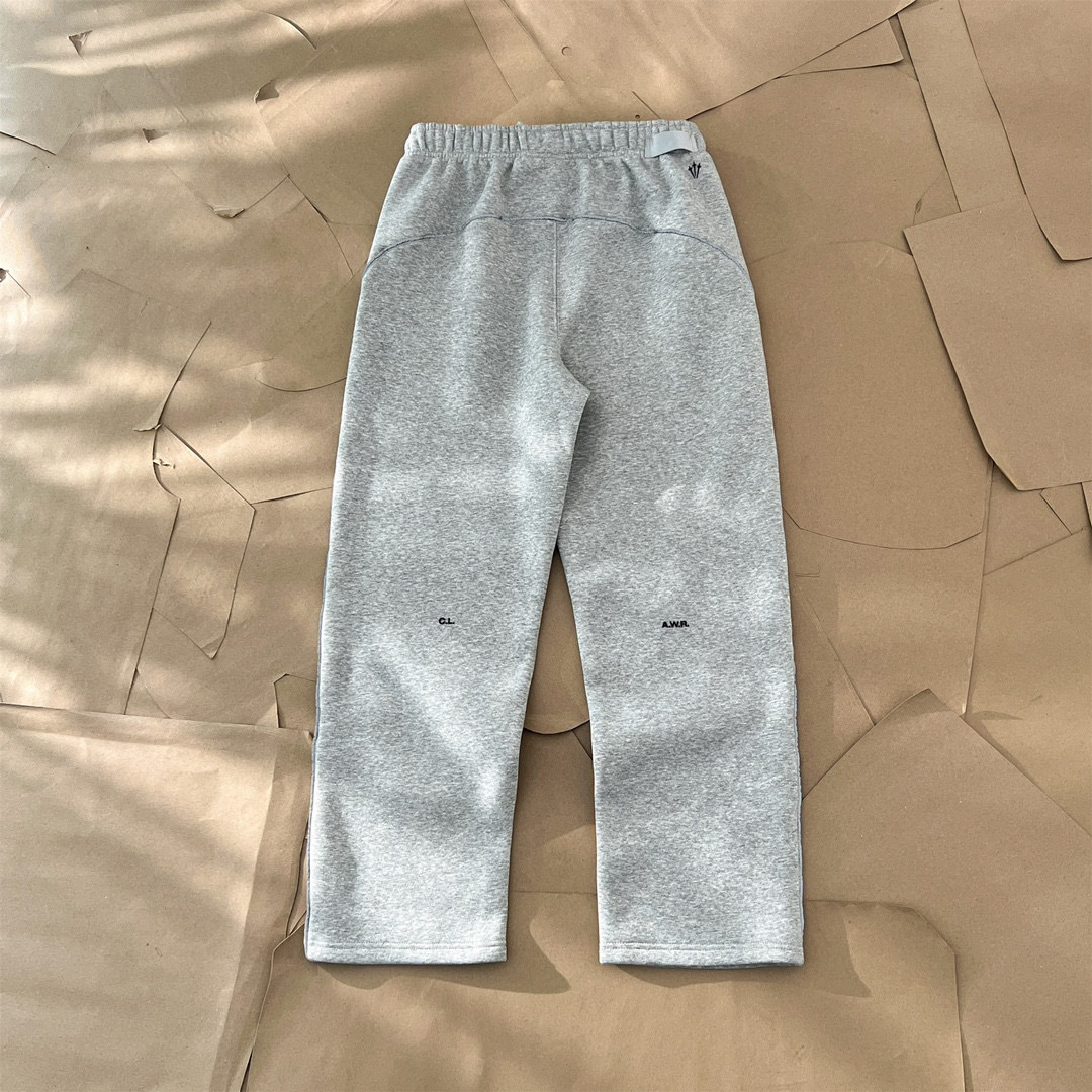 Nocta Joint Series Dental Floss 3m Reflective Strip Logo Printed Sports Composite Velvet Pants Straight Pants
