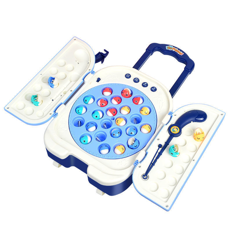 Fishing toy children's educational electric 3 baby 2 girls 1 child 1 year old boy 0 gift 61 section magnetic two