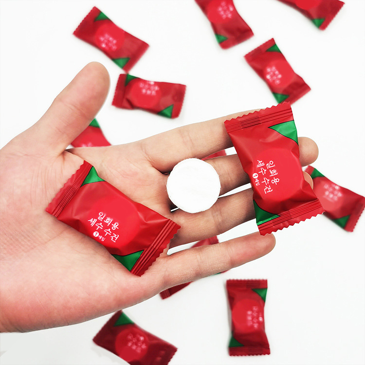 Disposable Compressed Towel Thickeneded Pure Cotton Cleansing Towel Portable Candy Travel Towel 20 Pieces