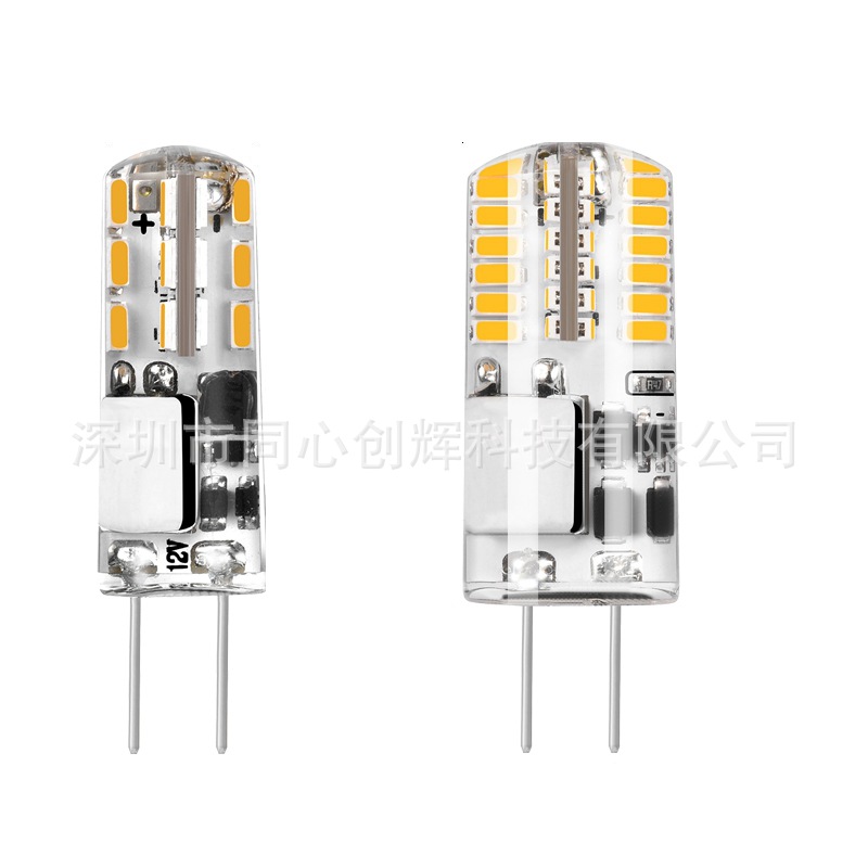 G4Led Silicone Lamp Corn Lamp 12Vacdc 3014 24D48D2W/3W G4Led Bulb G4 Crystal Lamp