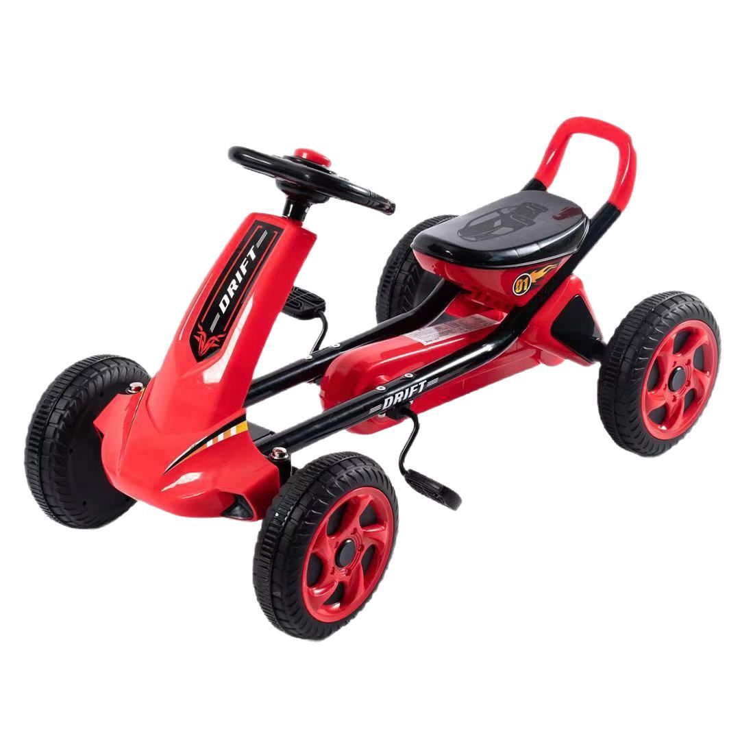 Helian Kidsren's Four-Wheel Go-Kart Baby Pedal Exercise Bike Kidsren Can Sit Four-Wheel Atv Pedal Bicycle