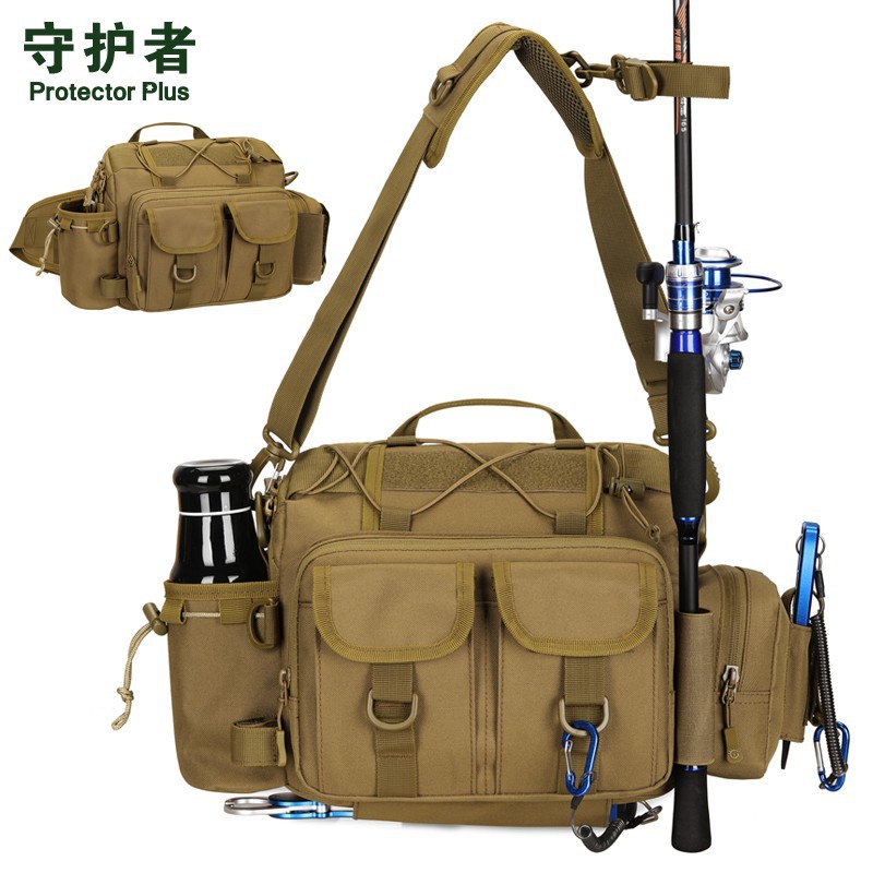 Новая поясная сумка для рыбалки, многофункциональная, большая, сумка через плечо, сумка для удочки, рюкзак для хранения