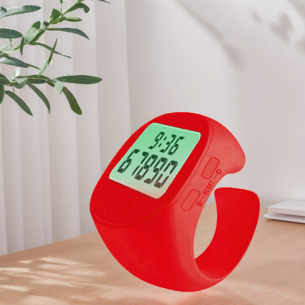24 New Listings Sutan Finger Ring Watch Counter Luminous Time Same Screen Silent Button Digital Display Smart