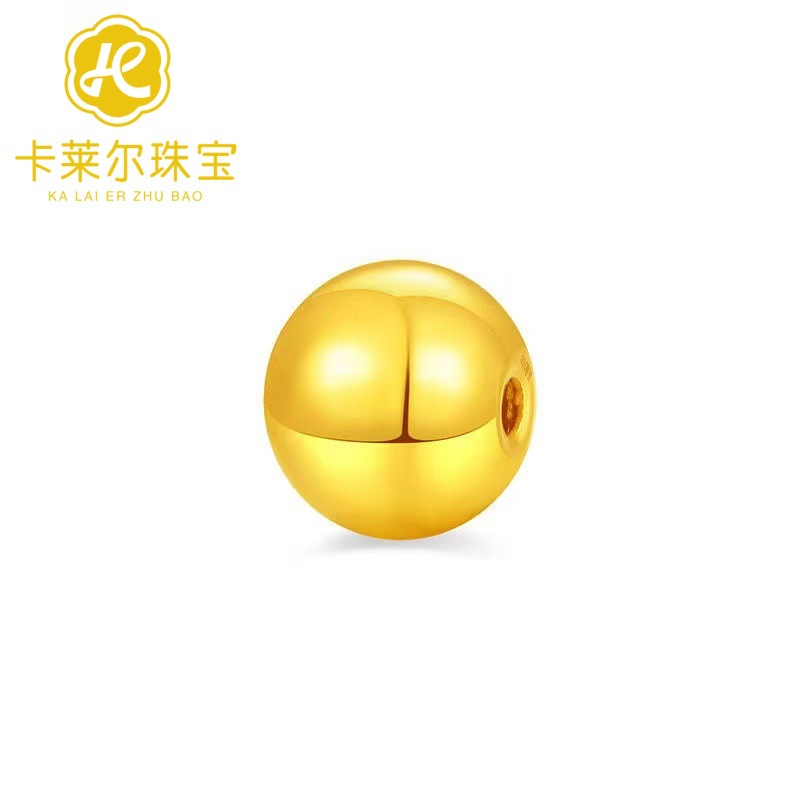 Pure Gold 999 Gold Beads Loose Beads Ancient Method 3D Hard Gold Transfer Pearl Surface Beads DIY Accessories Braided Rope Beads