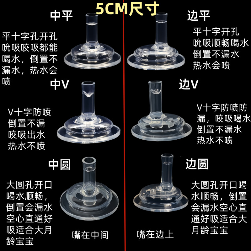 Baby bottle transformation sippy cup accessories learning drinking spout straw group Universal wide caliber baby bottle transfer drinking straw gravity ball