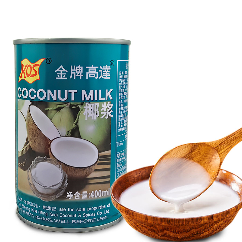 Gold Medal Gouda Coconut Milk 400ml Gouda Zhen Xiangji Canned Concentrated Coconut Milk Gold Medal Coconut Juice Sago Ingredients