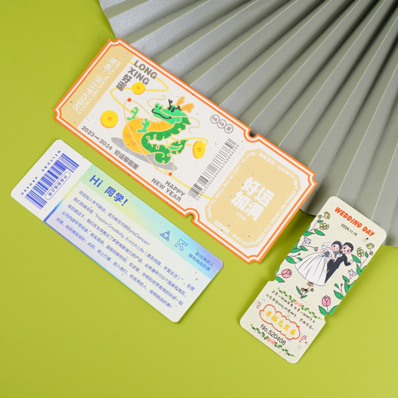 Seed Paper Germinable Paper Wedding Invitation Letter Postcard Tickets Concert Admission Seed Paper Customization