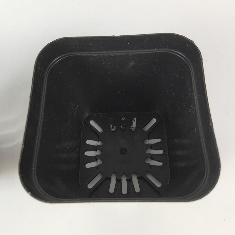 Black flower pot gardening supplies fleshy small black square pot black fleshy seedling pot plastic flower pot spot wholesale