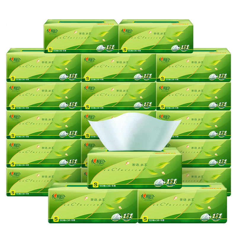 Heart-To-Heart Tissue Paper Full Box Household Affordable Napkins Facial Tissue Toilet Paper Processing Wholesale Paper Towel Tissue