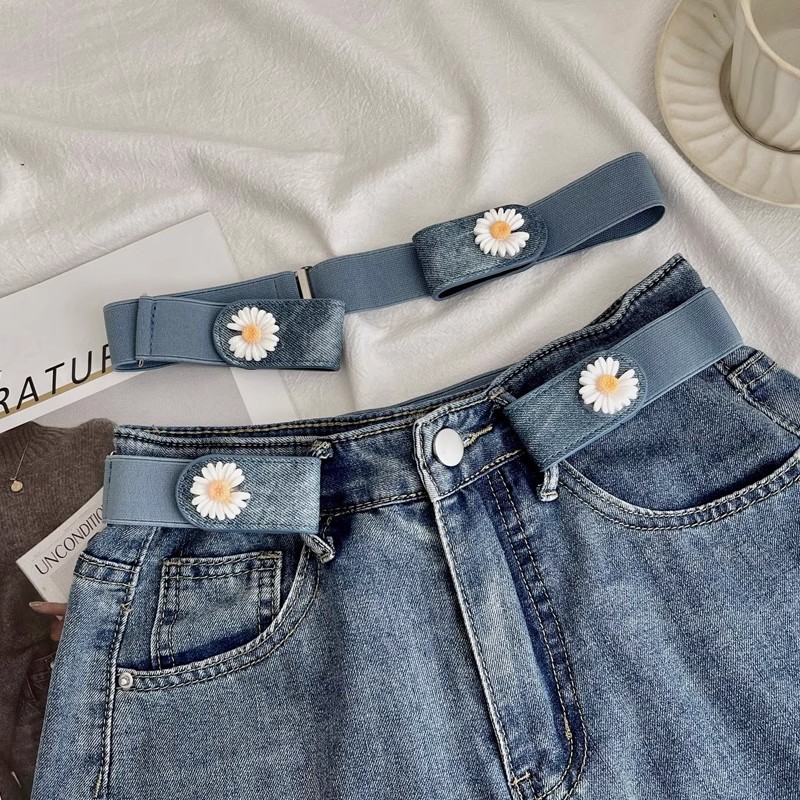 Lazy Belt Traceless Invisible Belt Summer Elastic Elastic Waist Tight Artifact Jeans Belt Women Ins Fashion