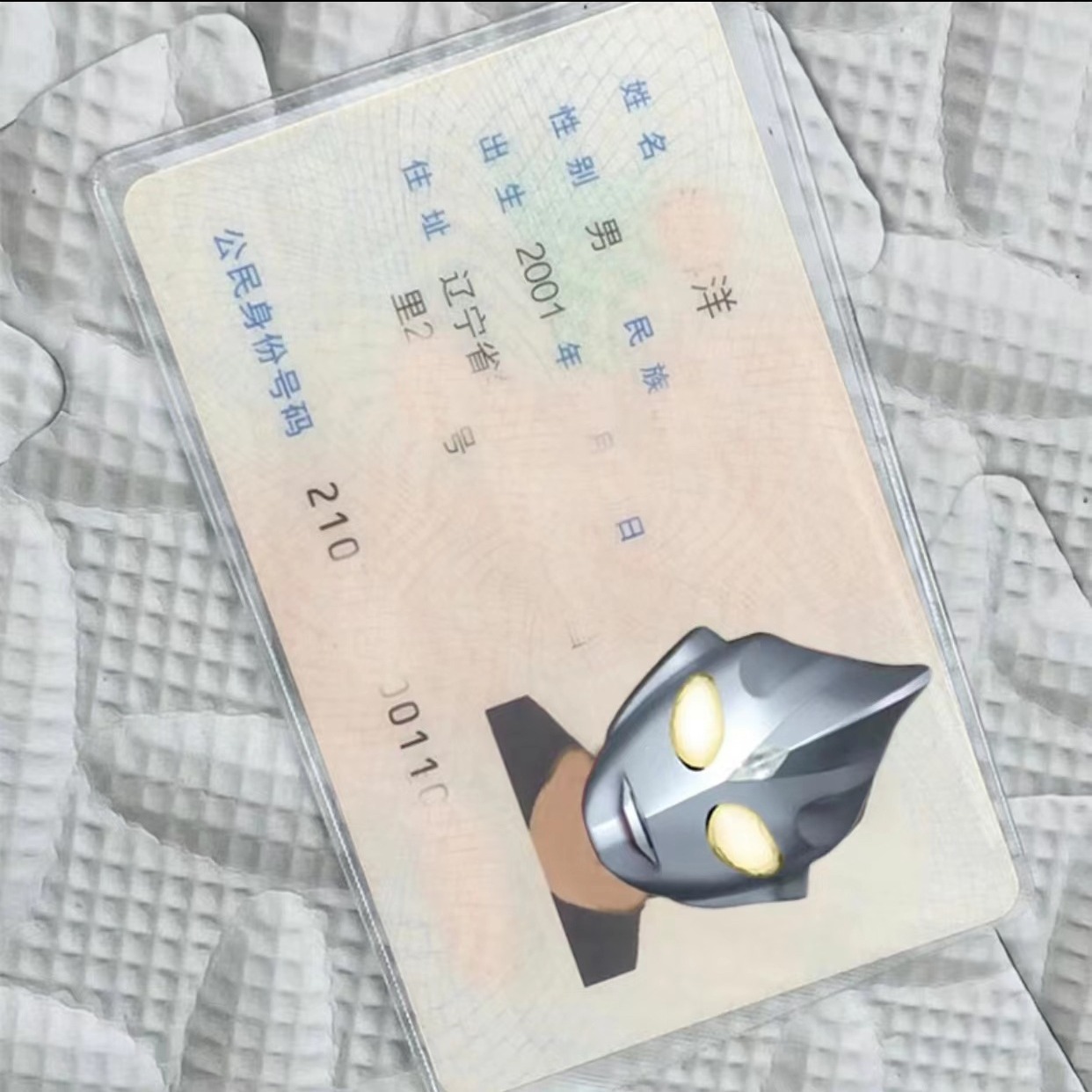 Xiaohongshu same style ID card Avatar spoof protective cover kidnappers head cover funny ID card protective cover transparent card cover