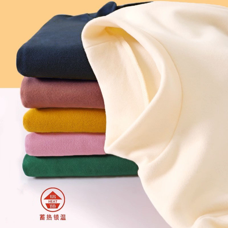 Children's De velvet bottoming shirt half turtleneck top boys' and girls' inner wear warm spring and autumn clothes middle and big children's underwear winter