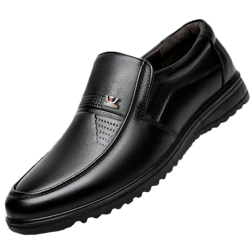 [Manufacturer Straight Hair] Men's Casual Leather Shoes Men's Work Shoes Non-Slip Waterproof Wear-Resistant Dropshipping Foreign Trade Wholesale