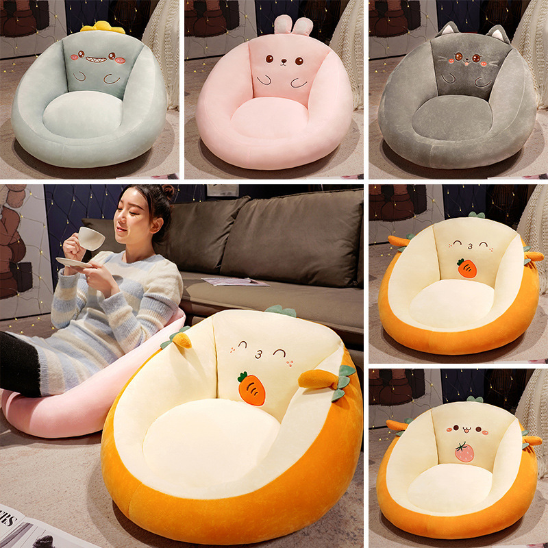 Futon Cushion and Backrest Integrated Floor Tatami Lazy Pouf Kidsren's Bedroom Sofa Bay Window Thickeneded Soft Cushion