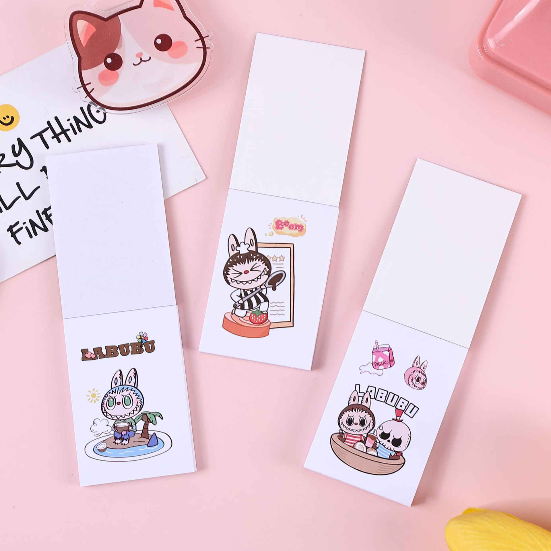 Cross-Border New Labubu Bean Book Creative High-Looking Cute Export Labubu Mini Sticker Hand Ledger Batch