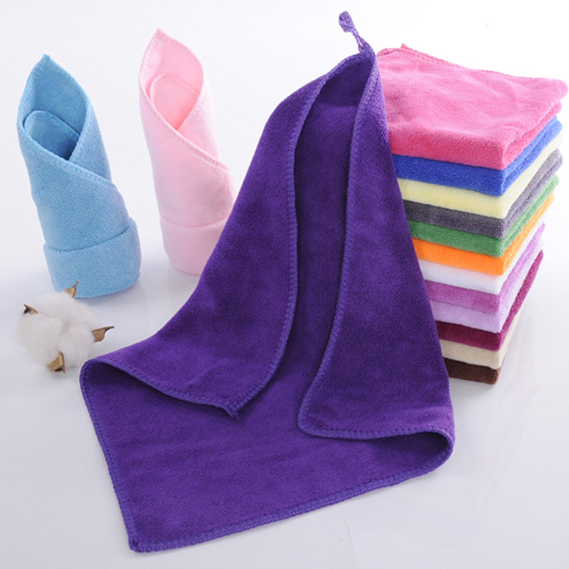 Fiber towel thickened each size small square household cleaning cloth absorbent household cleaning support logo