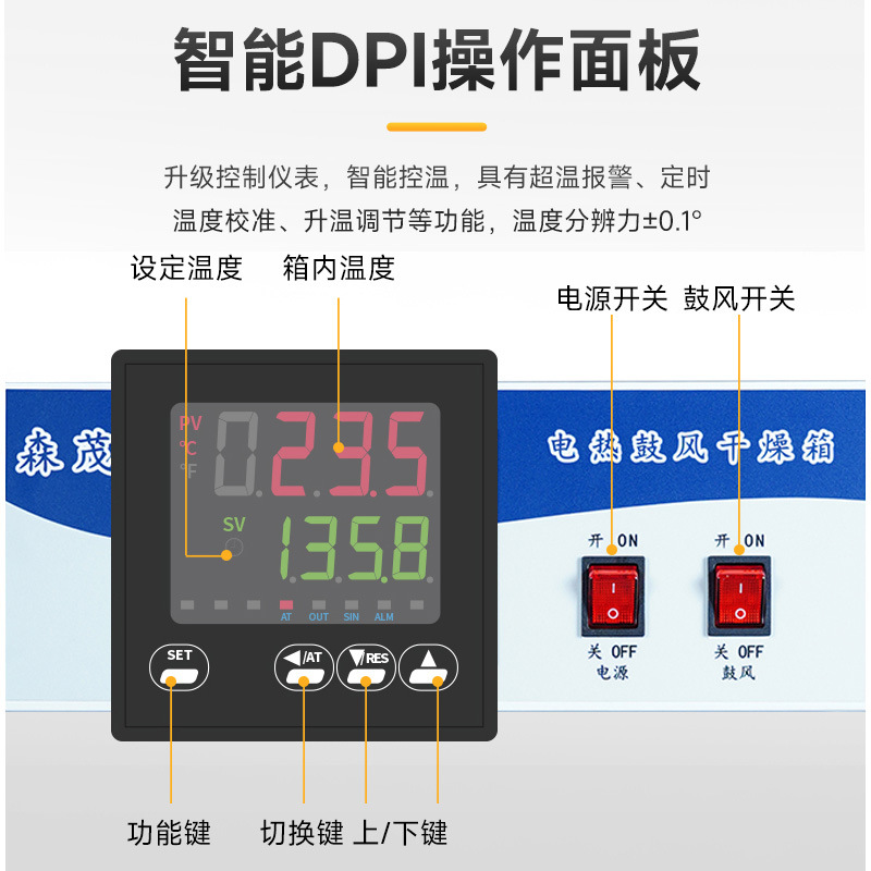 Electric blast constant temperature dryer university laboratory drying oven double air centrifugal fan food dry fruit dryer