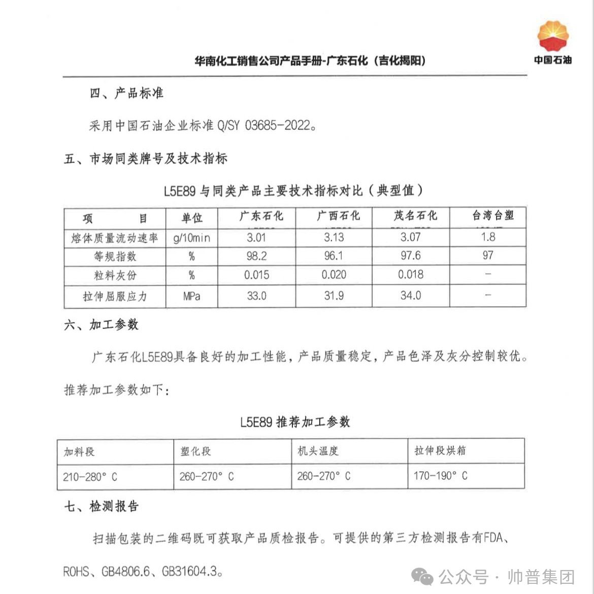 Polypropylene Pp Guangdong Petrochemical L5E89 Injection Molding Extrusion Fiber Grade Low Temperature High Impact Drawing Granules