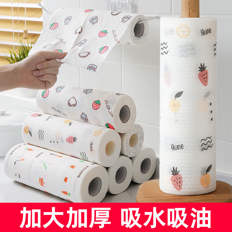 Disposable Lazy Rag Thickened Kitchen Paper Non-Stick Oil Dishwashing Cloth Wet and Dry Cleaning Paper Towel Wholesale
