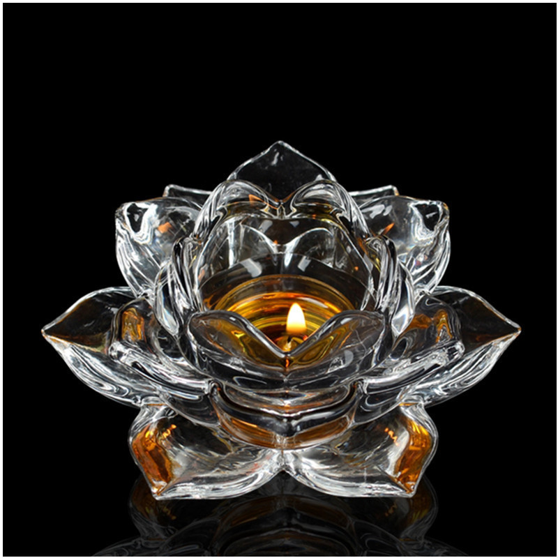 Selling Butter Cup Lotus Crystal Cup Butter Lamp Lotus Cup Oil Rack Oil Lamp Wholesale Lamp Supply