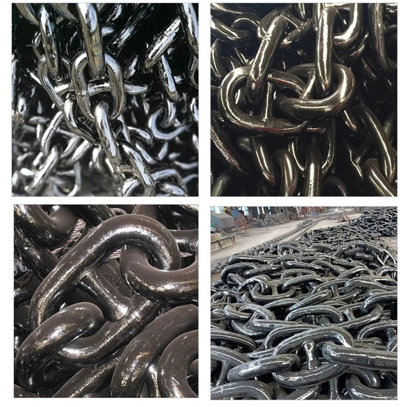 Marine Anchor Chain for Port Docks, Ship Use, Ring Chain, Factory Stock 14Mm-80Mm Welded Shackle Anchor Chain