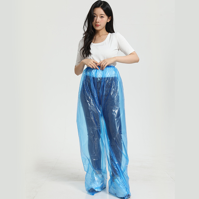 Disposable Rain Pants Thickened Extra Large Foot Bag Waterproof Outdoor Drifting Unisex Transparent Split Portable Rain Pants