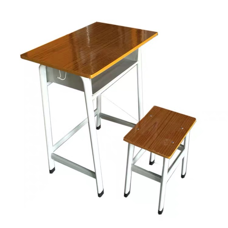 Student Desks and Chairs with Backrest Cantonese Style Kindergarten Size Middle School Training Class Tutoring Class Home Fixed Egg Tube